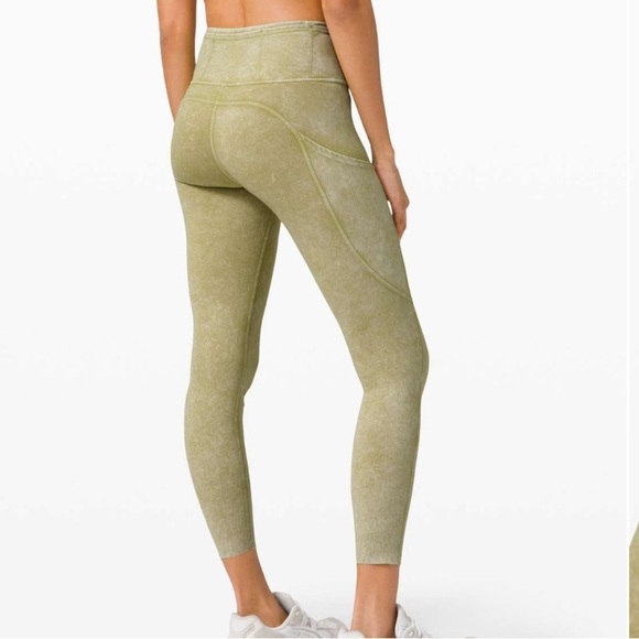 Lululemon Ice Wash Hazel Green Tights-25"-Size 6 - Picture 4 of 4
